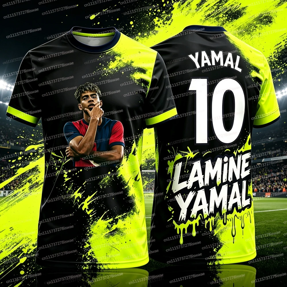 2026 Sommer Yamal Gedenk-3D-gedrucktes Heim-Fußballtrikot T-Shirt – Modisches Sport- und Freizeit-Oberteil, schnelltrocknend, dünn – Detail 7