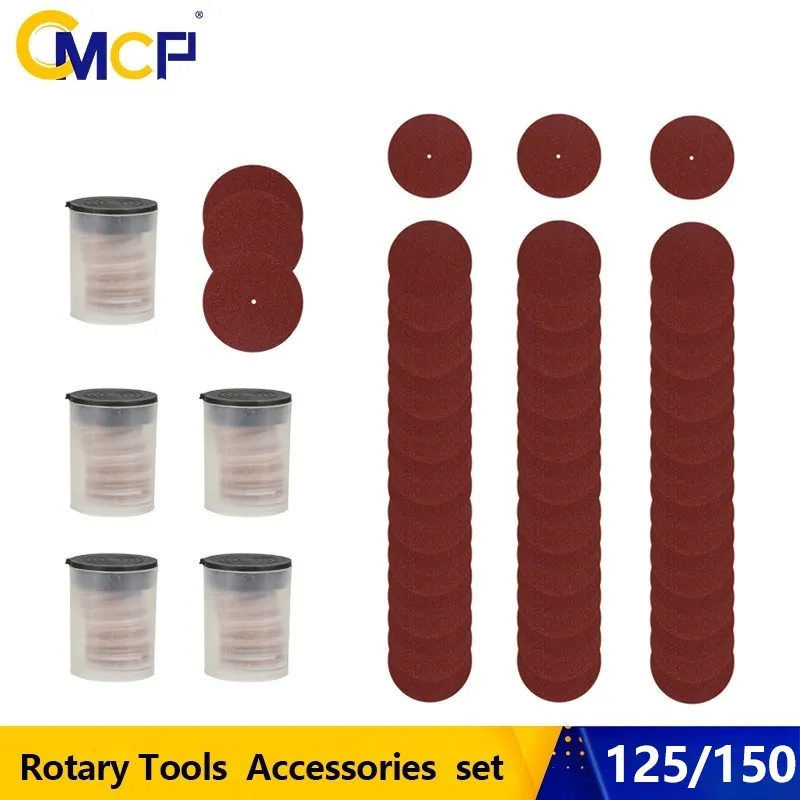 CMCP 125/150pcs Sandpaper 20mm Sanding Paper Set for Dremel Rotary Tool Metal Wood Polishing Accessories Sanding Disc