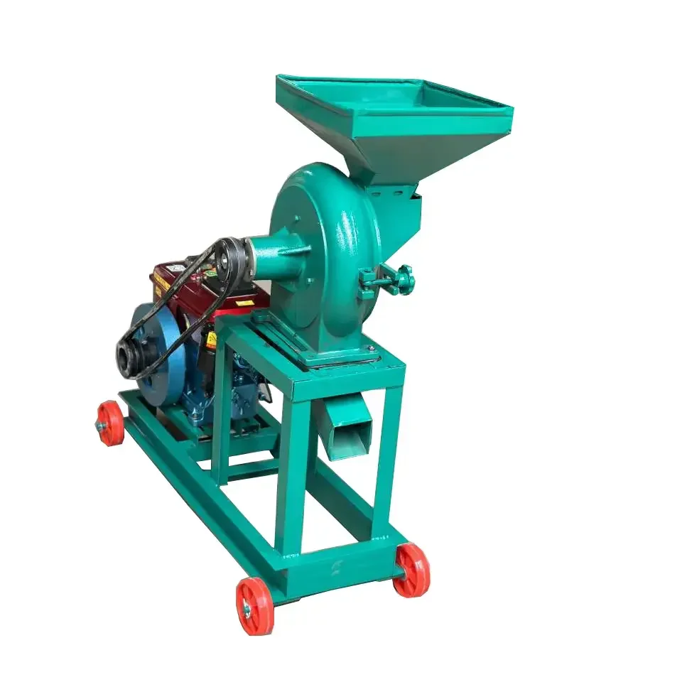 Small Electric Corn Grinding Machine Quality First Small Scale Grain Double Bucket Crusher Mill Wheat Food Processing Machine