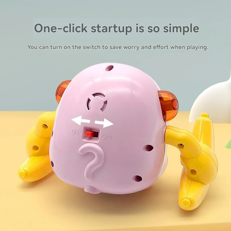 Toddle brinquedo interativo musical natureza som barriga tempo infantil bebê habilidade motora fina brinquedos dos desenhos animados macaco rastejando brinquedo crianças presentes