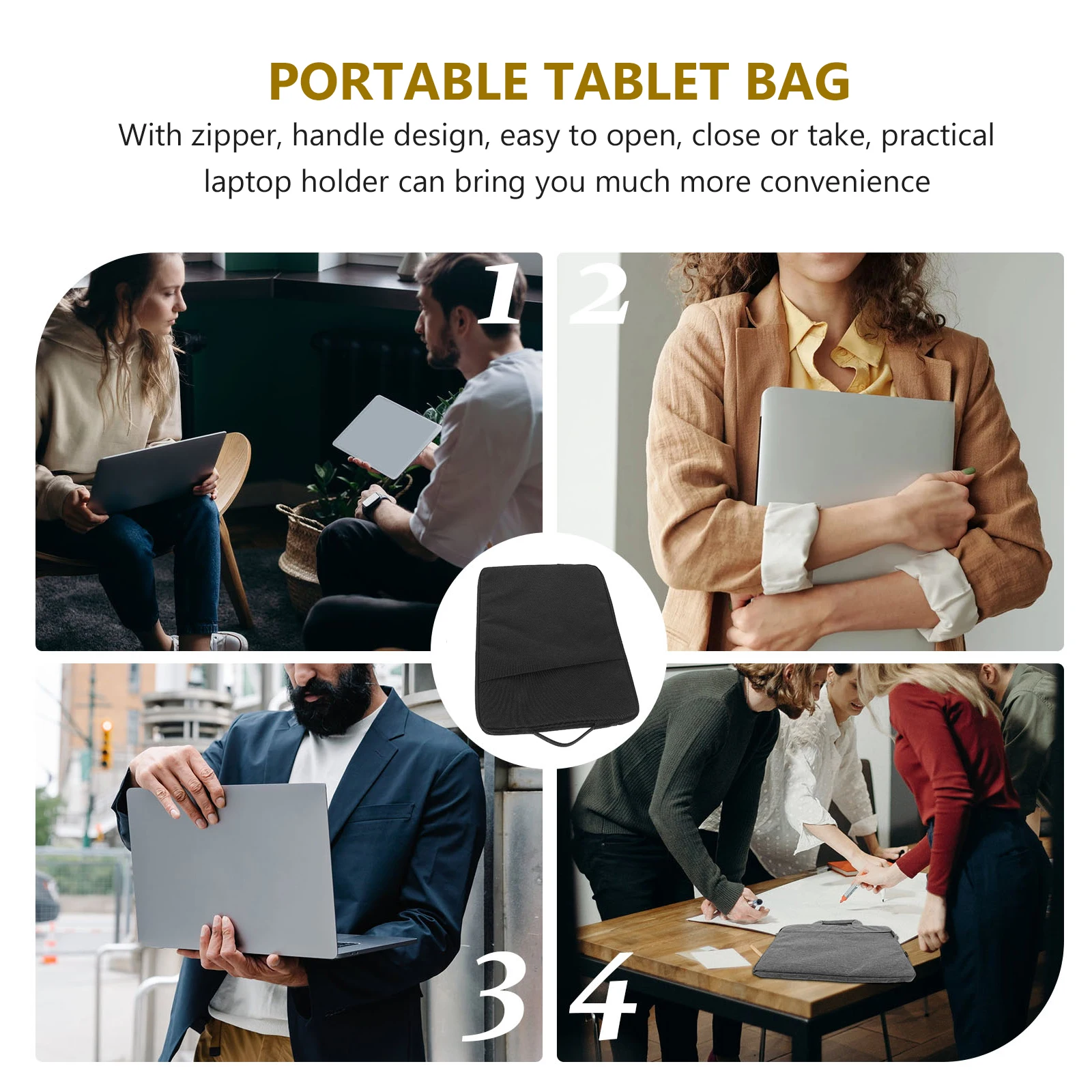 

Laptop Bag 13 inch Polyester Notebook Protective Cover Travel Carry Case Shell with Handle Lightweight Durable