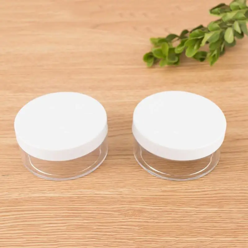 1/2/3PCS 50g Plastic Empty Loose Powder Pot With Sieve powder sample cream balm body butter refillable bottles Cosmetic Makeup