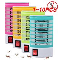 1~10PCS Portable LED Mosquito Killer Lamp EU Plug Mosquito Night Lamp Electric Fly Repellent Safety Fly Bug Zapper