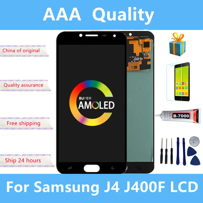 

Original 5.5"; Display For Samsung J4 J400 J400F J400G/DS SM-J400F LCD Display Touch Screen Digitizer Assembly Replacemen