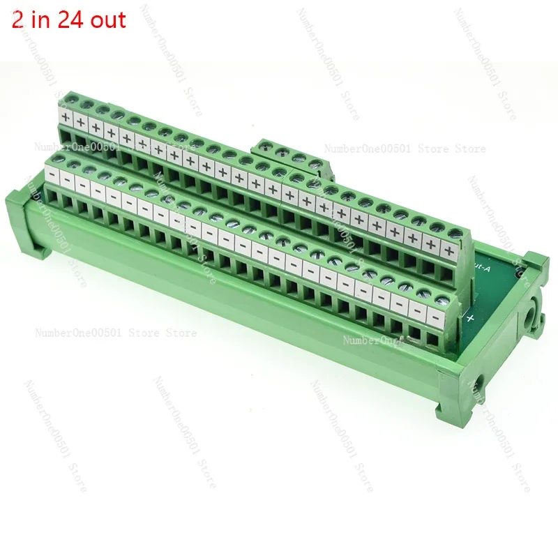 1Pcs Din Type Screw Terminal Block Multi-in/out PCB Distribution Box Breakout Parallel Power Cord Splitter Connector Wiring