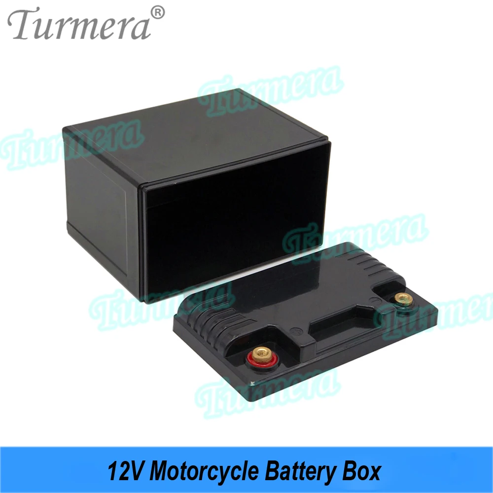 Turmera 12V 12Ah do 35Ah pudełko do przechowywania akumulatorów motocyklowych Camping UPS etui na akumulatory ze wskaźnikiem do wymiany 12V do