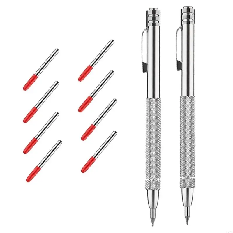 Carbides Tip Engraving Pen أداة مريحة اليد مناسبة للمعادن السيراميك والخشب البناء C7AC