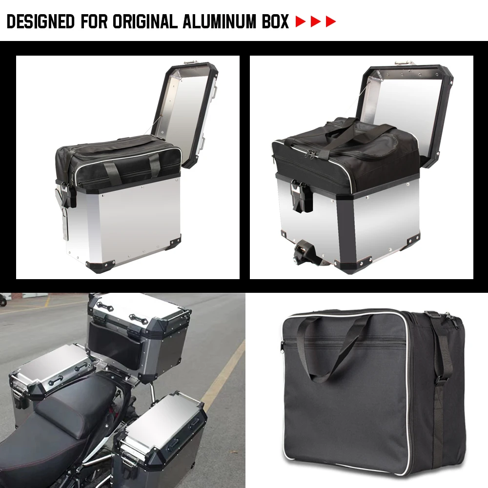 Motorcycle Luggage Bags For BMW R1200GS Adv Black Inner Bags R1250 R1250 gs adventure Moto suitcases bag