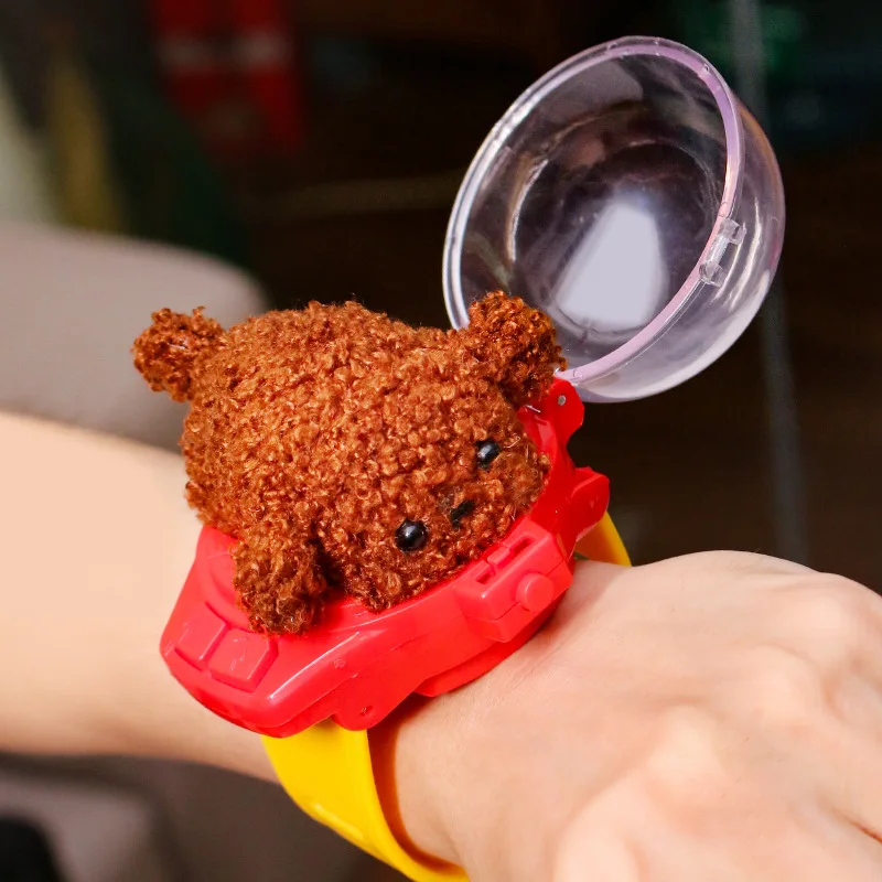 الأطفال RC سيارة ساعة صغيرة لعبة مع أضواء LED 2.4 جيجا هرتز RC سيارة لعبة ساعة أرنب كراب سباق اللعب RC سيارة الفتيات الصبي هدية عيد ميلاد #3