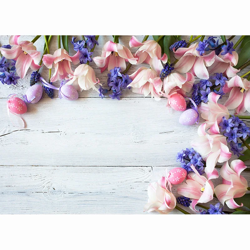Lễ Phục Sinh Phông Nền Chụp Ảnh Hoa Mùa Xuân Thỏ Trứng Cho Bé Chân Dung Ảnh Nền Ảnh Phòng Thu 210403MXR-01