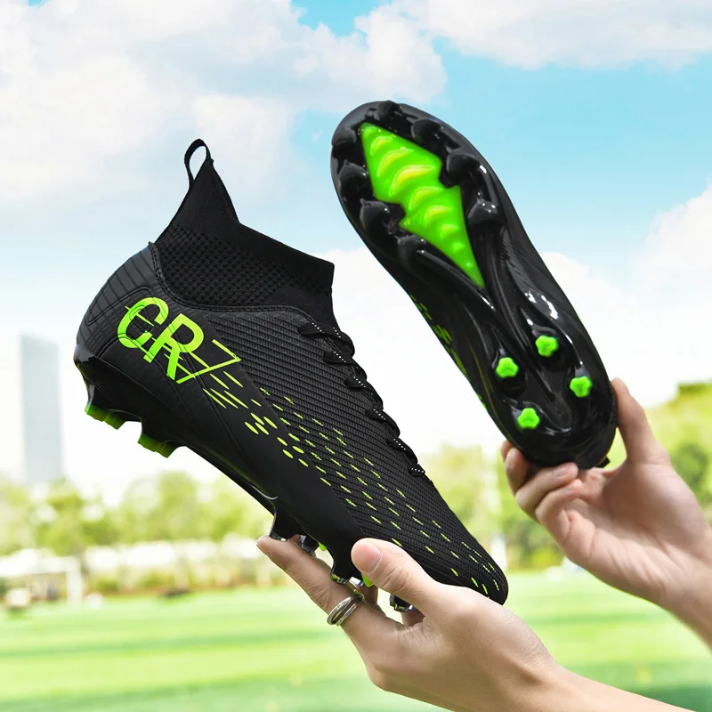 

Original Brand Unisex Sport Indoor Football Shoe Top Quality Turf Football Shoe Designer Outdoor Long Spike Sock Football Boot