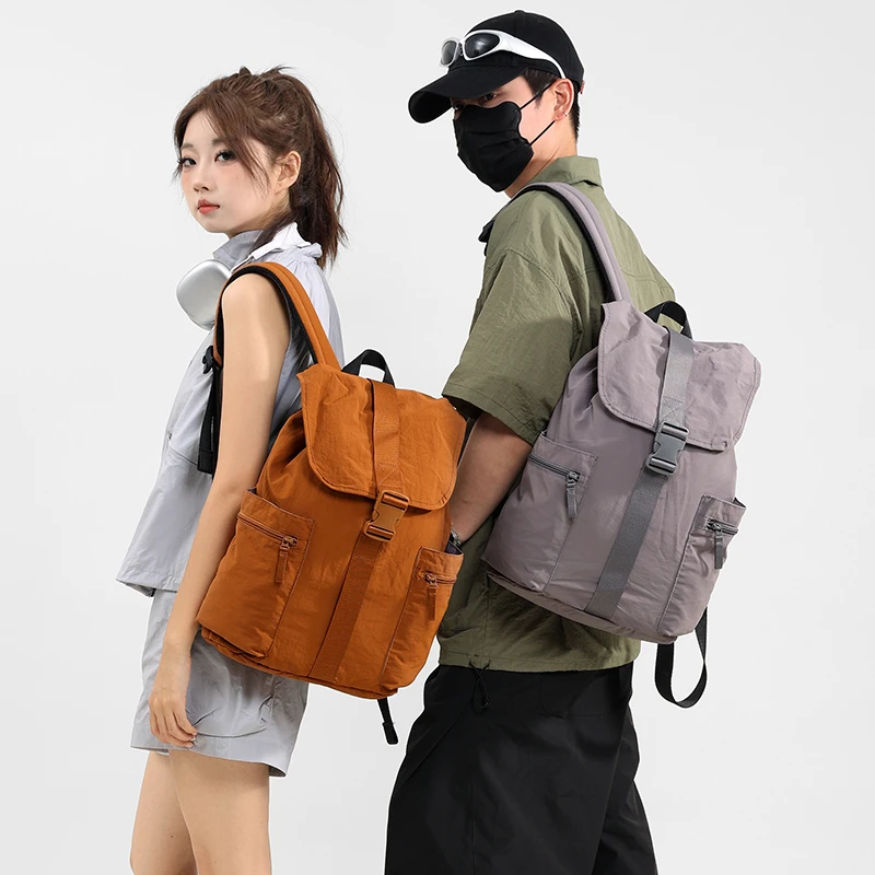 حقيبة كتف عصرية جديدة من النايلون للرجال والنساء بلون سادة وخفيفة الوزن وحقائب يد للنساء حقيبة بيكباك ita #3