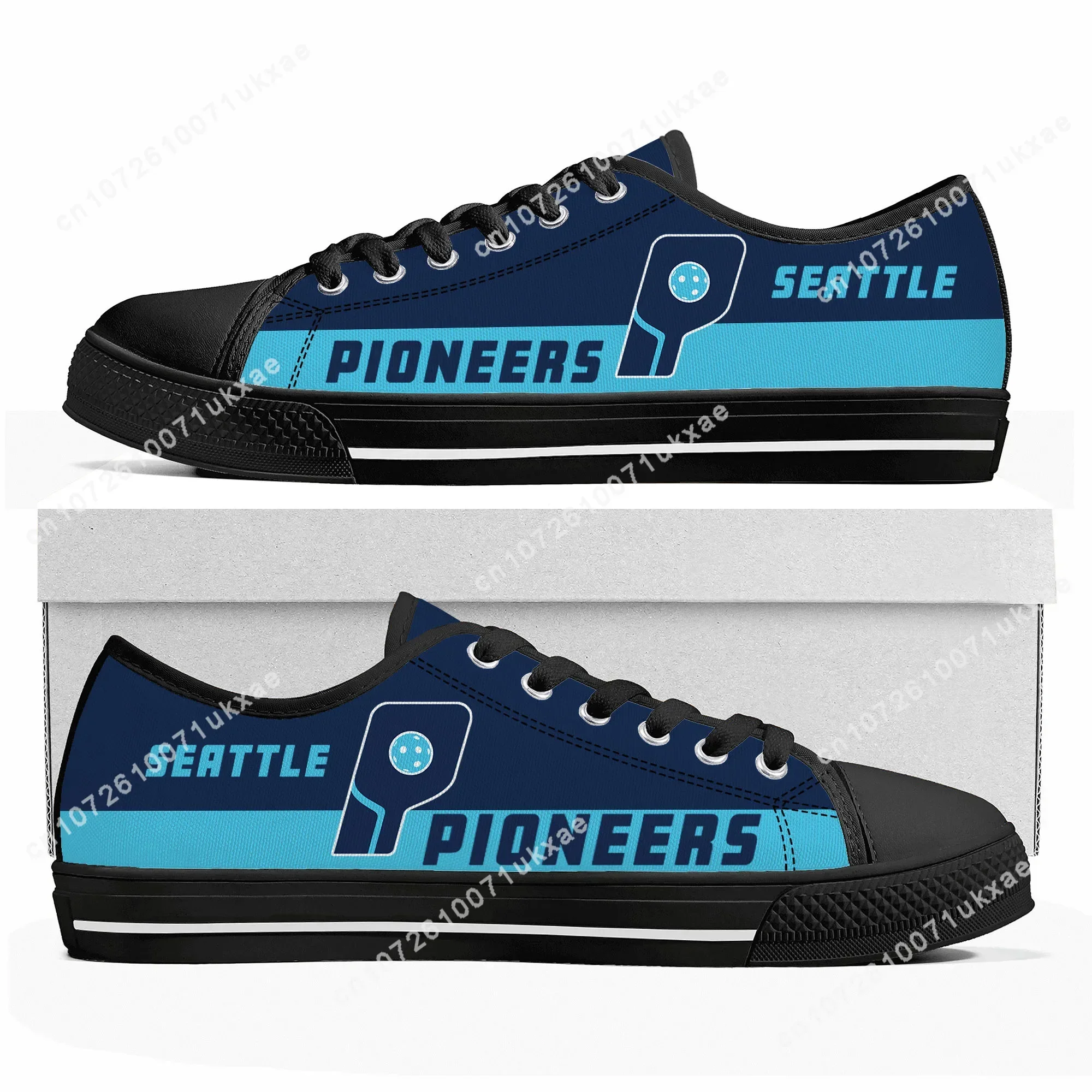 SEATTLE PIONEERS pickleball Low Top Sneakers Mens Womens Teenager Canvas High Quality Sneaker Casual Custom Made Shoes DIY Shoe