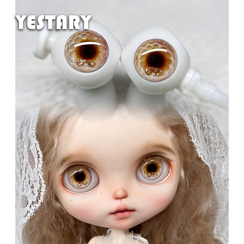 

YESTARY BJD Blythe Eye Piece Doll Accessories Doll For 14MM Handmade Colour Drip Glue Eyes Chips For BJD Toys Girl Gift