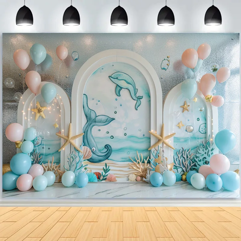 

Toy Room Unicorn Balloons Door Photography Backdrops Lighthouse Cloud Moon Baby Birthday Party Photo Studio Background ET-05