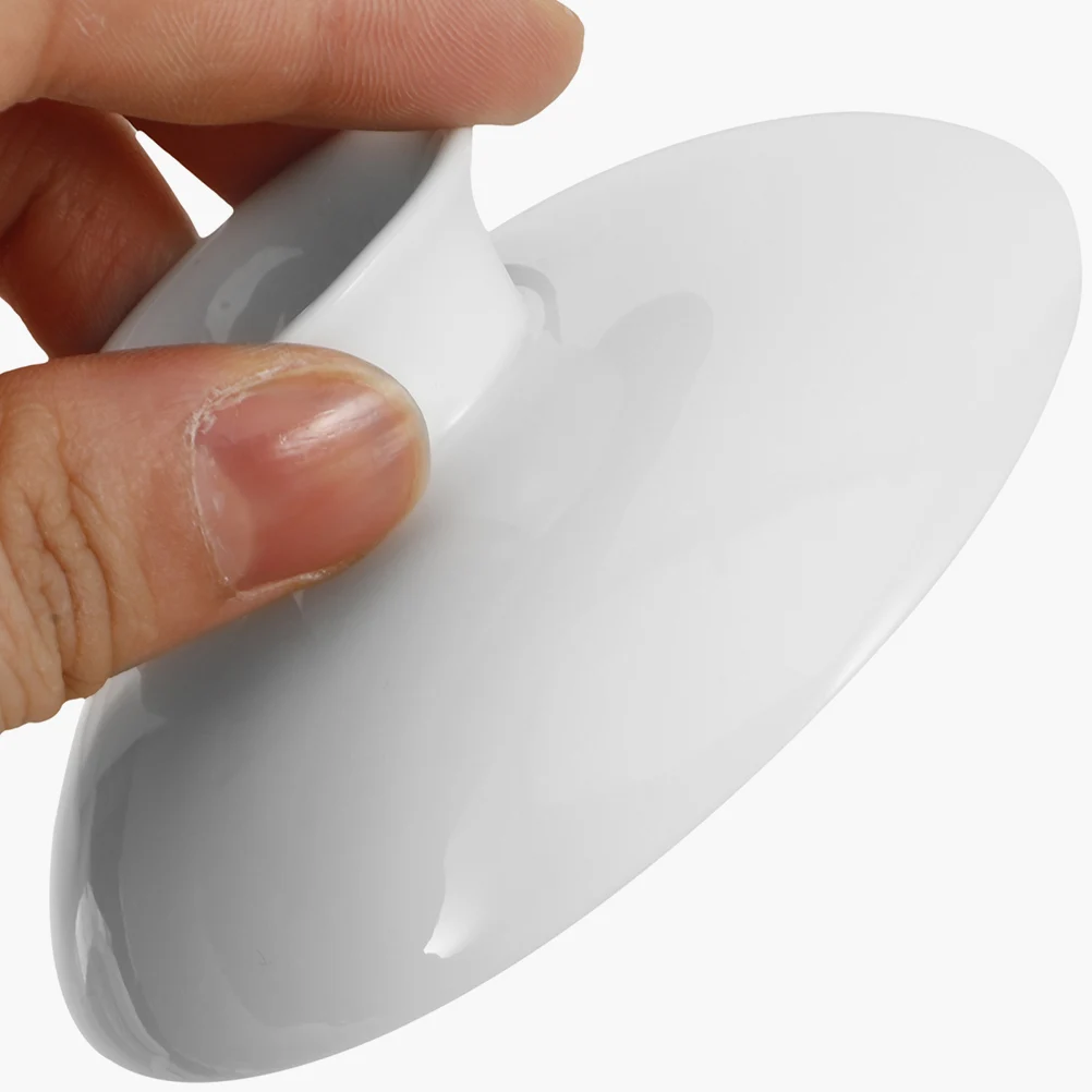 

Ceramic Tea Cup Lid 3.5 Inch White Round Universal Fit Replacement Cover for Mugs Cups Drinkware Temperature Retention