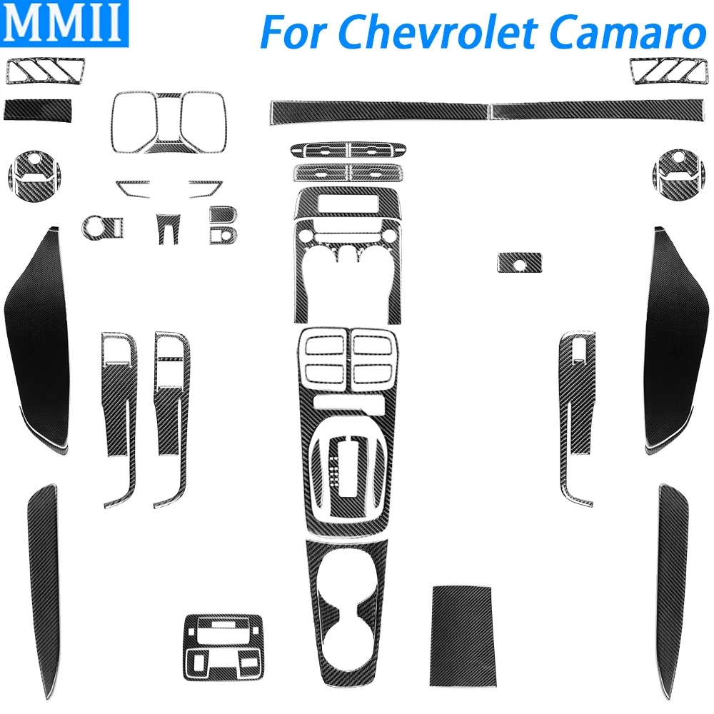 Per Chevrolet Camaro 2010 2011 2012 2013 2014 2015 pannello di uscita aria cambio in fibra di carbonio Set accessori interni auto adesivo