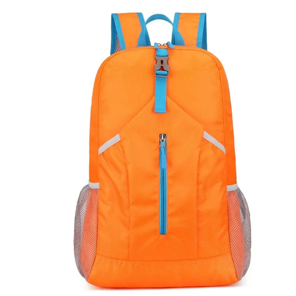 

Simple Large Capacity Foldable Backpack with Drawstring Storage Bags Zipper Lightweight Nylon Bag Shoulders Bag Travel Bag Men