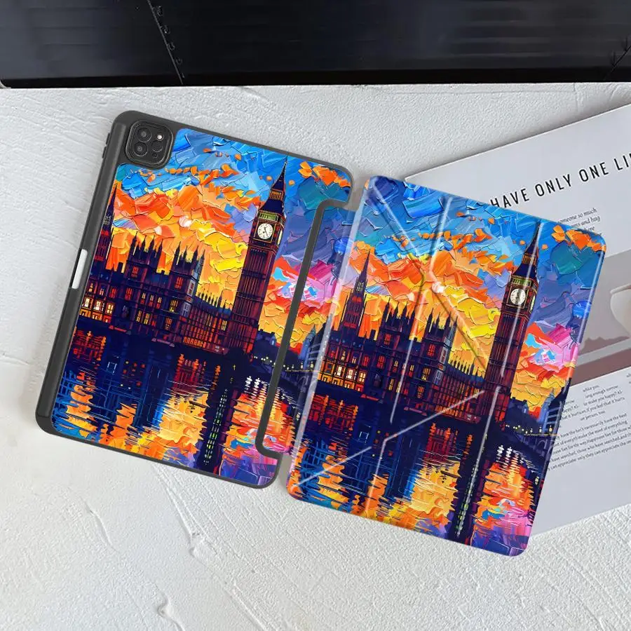 Holder Cover Tablet Case For iPad Pro 11th 10th 9th 8th 7th 12.9inch Air 4 5 M3 M2 1 2 M4 11inch Mini 6 7 Pro 2025 Van Gogh
