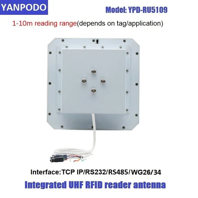 Yanpodo UHF RFID Integrated reader TCP/IP RS232 Wiegand long range 1-10m boom barrier gate for car parking access control system