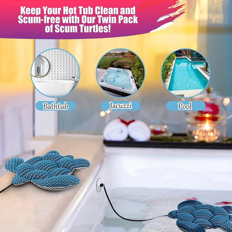 Hot Tub Cleaner Sponge - Reusable Scum Eliminator, Floating Spa & Jacuzzi Oil Absorbing Ball