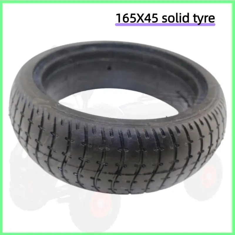 

Шина для электросамоката 165x45, цельная, ненадувная, черная резиновая шина, подходит для аксессуаров для самокатов.