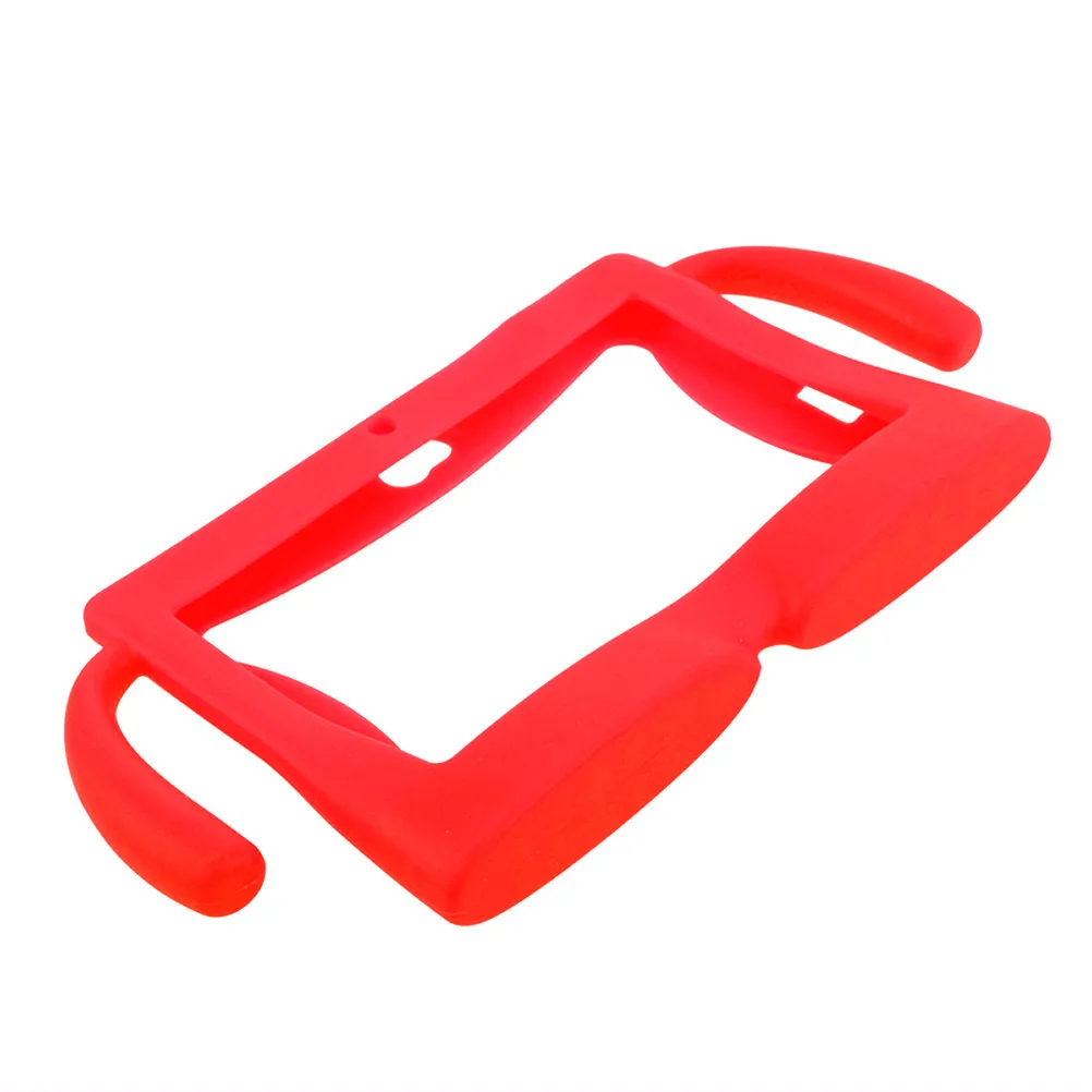 

7 Inch Premium Silicone Tablet Case for Q88 Child Tablet Pc Dual Handle Design Non-Slip Grip All Ports Access Rose Red