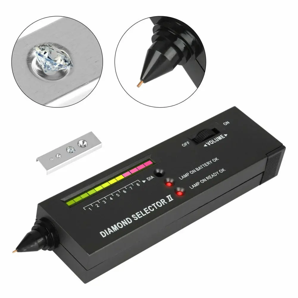 Tester di diamanti Tester di diamanti per gioielli con penna con luci a LED strumento di test portatile per Dropship esperto di principianti