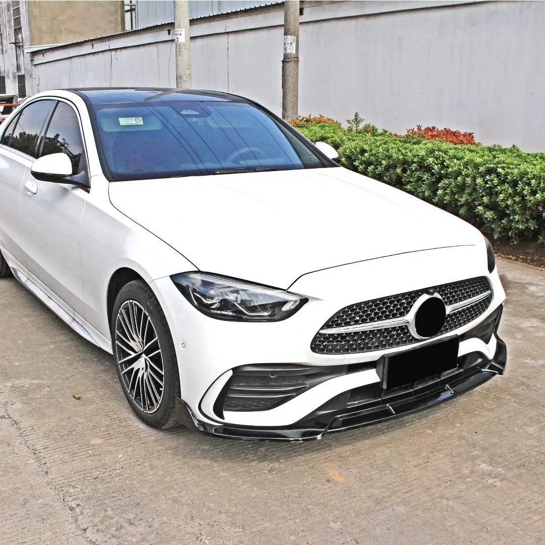 3-teiliger Frontsplitter Stoßstangenschutz Lippenabdeckung Kinn-Diffusor Tuning Auto-Styling Zubehör für Mercedes Benz C-Klasse W206 2022-2025 – Detail 3