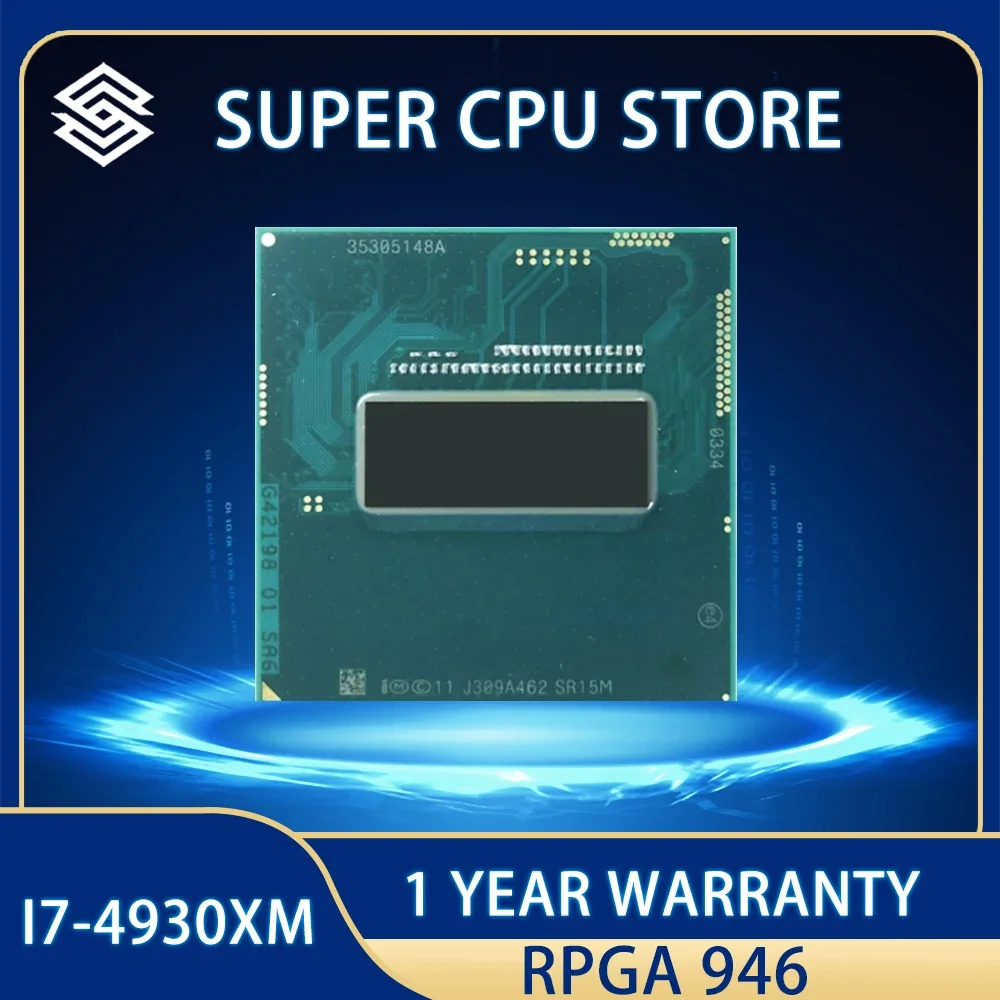 

Intel Core i7-4930MX i7 4930MX SR15M Processor 8M 57W Socket G3 3.0 GHz Quad-Core Eight-Thread CPU / rPGA946B