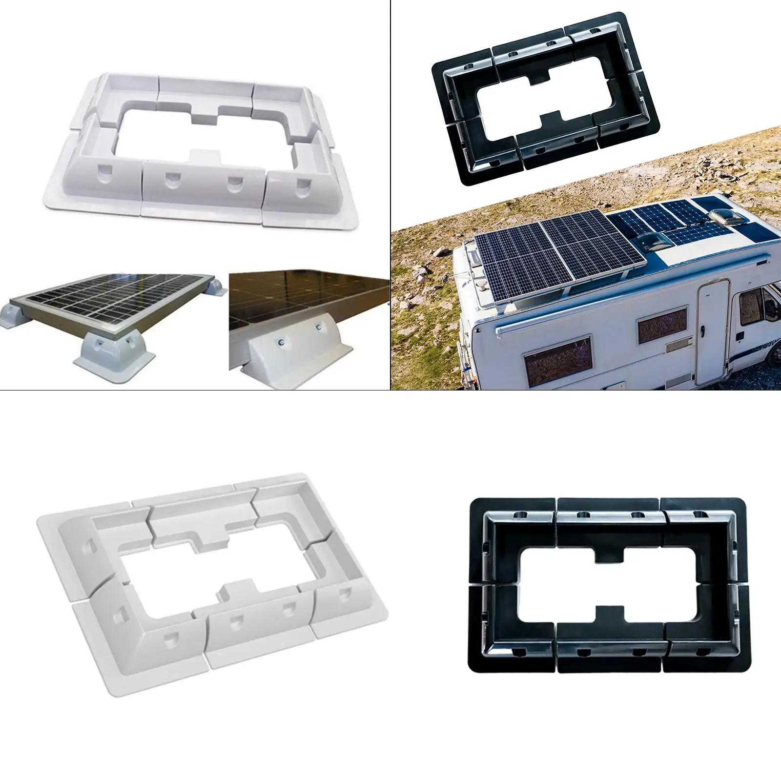 

Solar Panel Mounting Brackets Sturdy for Camping Van Vehicles Rooftops