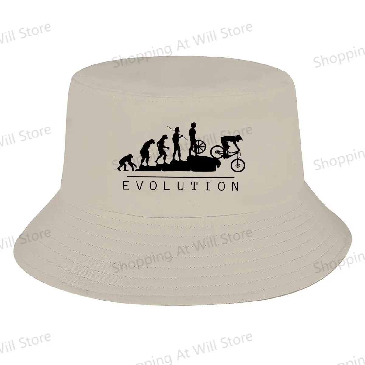 Bicycle evolution Unisex Foldable fisherman hat  Men And Women Beach Hat Creative Gift