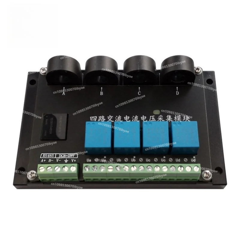 For Multichannel 4 AC Current Voltage Acquisition Module Power Measurement Transmitter Sensor RS485