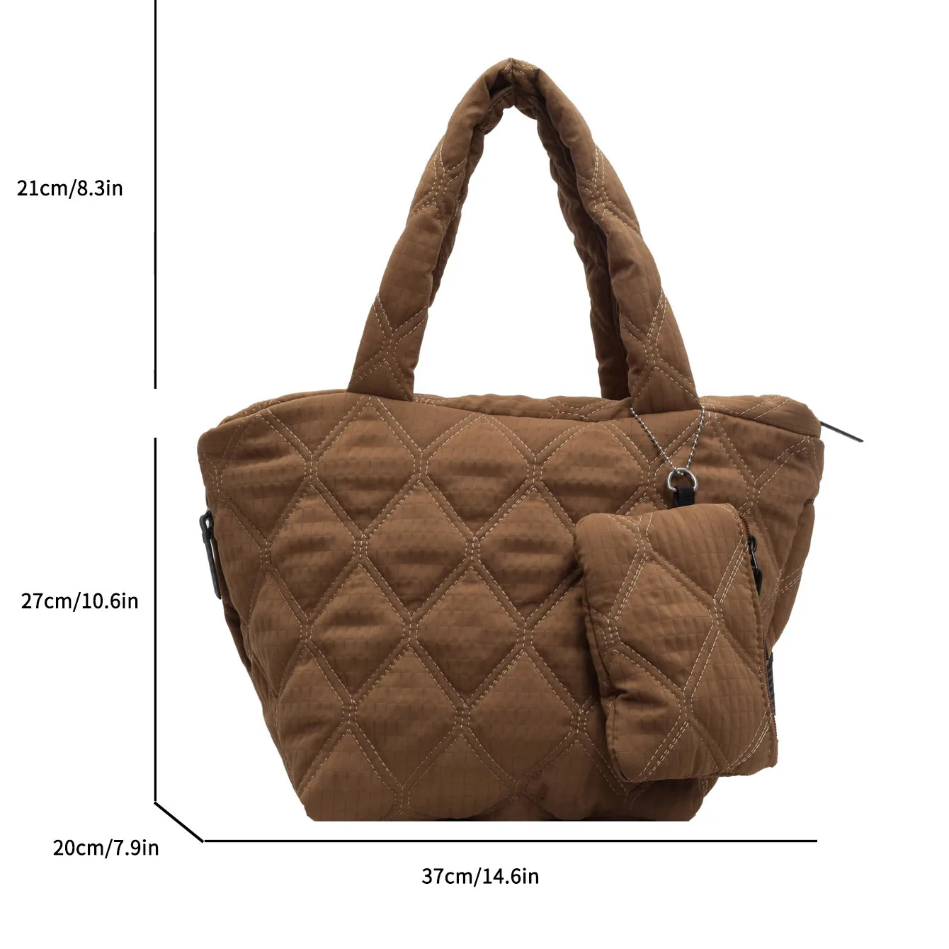 Borsa a tracolla in cotone imbottita spaziale di design borsa da donna viola di lusso 2024 nuova grande borsa da viaggio invernale Down Bolsos Designer