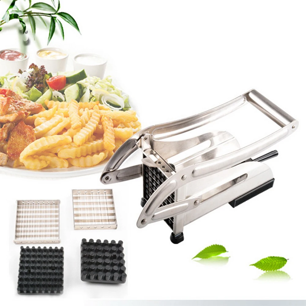 

Manual Potato Cutter Stainless Steel French Fries Slicer Potato Chips Maker Meat Chopper Dicer Cutting Machine Tools for Kitchen