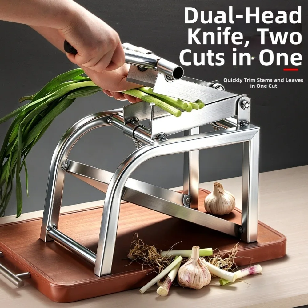 Double Head Stainless Steel Garlic Cutting Tool For Farming Agricultural Planting Household Vegetable Processing Hand Tool