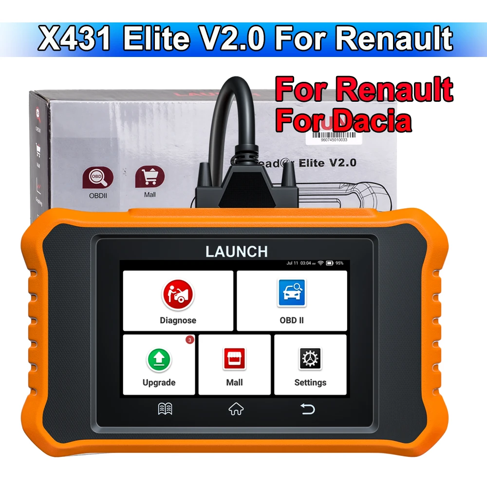 LANCERING Creader Elite V2.0 voor Benz OBD2-scanner, bidirectionele scantool met volledige systemen, alle resetten, ECU-codering voor BMW voor Ford