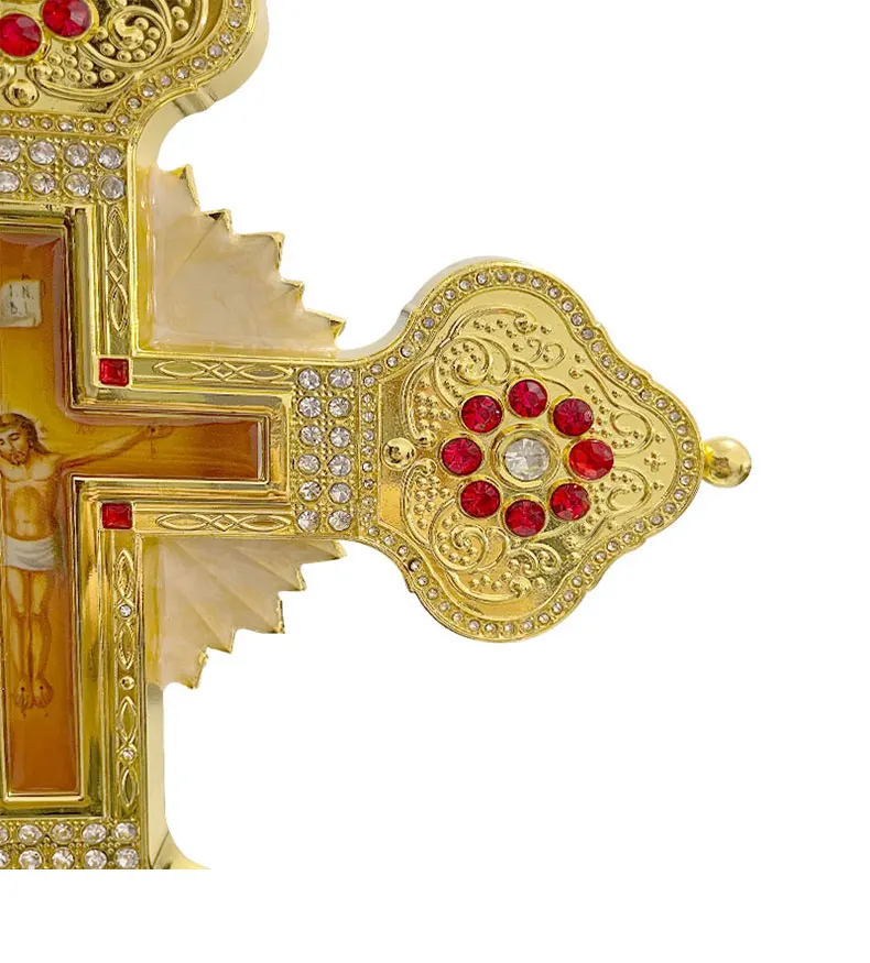 Jesus-Kreuz Orthodoxes Griechisch-Orthodoxes Kreuz Segenskreuz Religiöse Artikel Katholische Kirchendekoration Brustkreuz – Detail 8