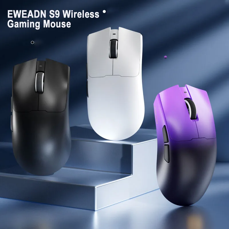 

EWEADN S9 Pro/S9 Ultra Wireless, двойная модель PAW3395/PAW3950, легкие эргономичные аксессуары для ПК, 8K, игровая мышь для киберспорта, подарок
