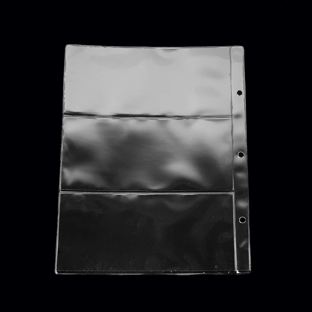 PVC Paper Money Album Transparent Accessories Portable Folders Holder 10Pcs Banknotes Page Currency Collection