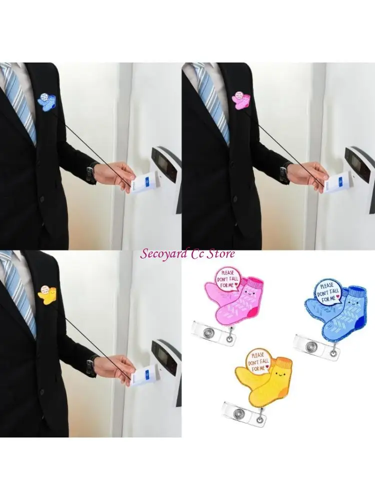 

N3UC Держатель для значков в носках с зажимом, выдвижная катушка для значков для медсестры, доктора, преподавателя