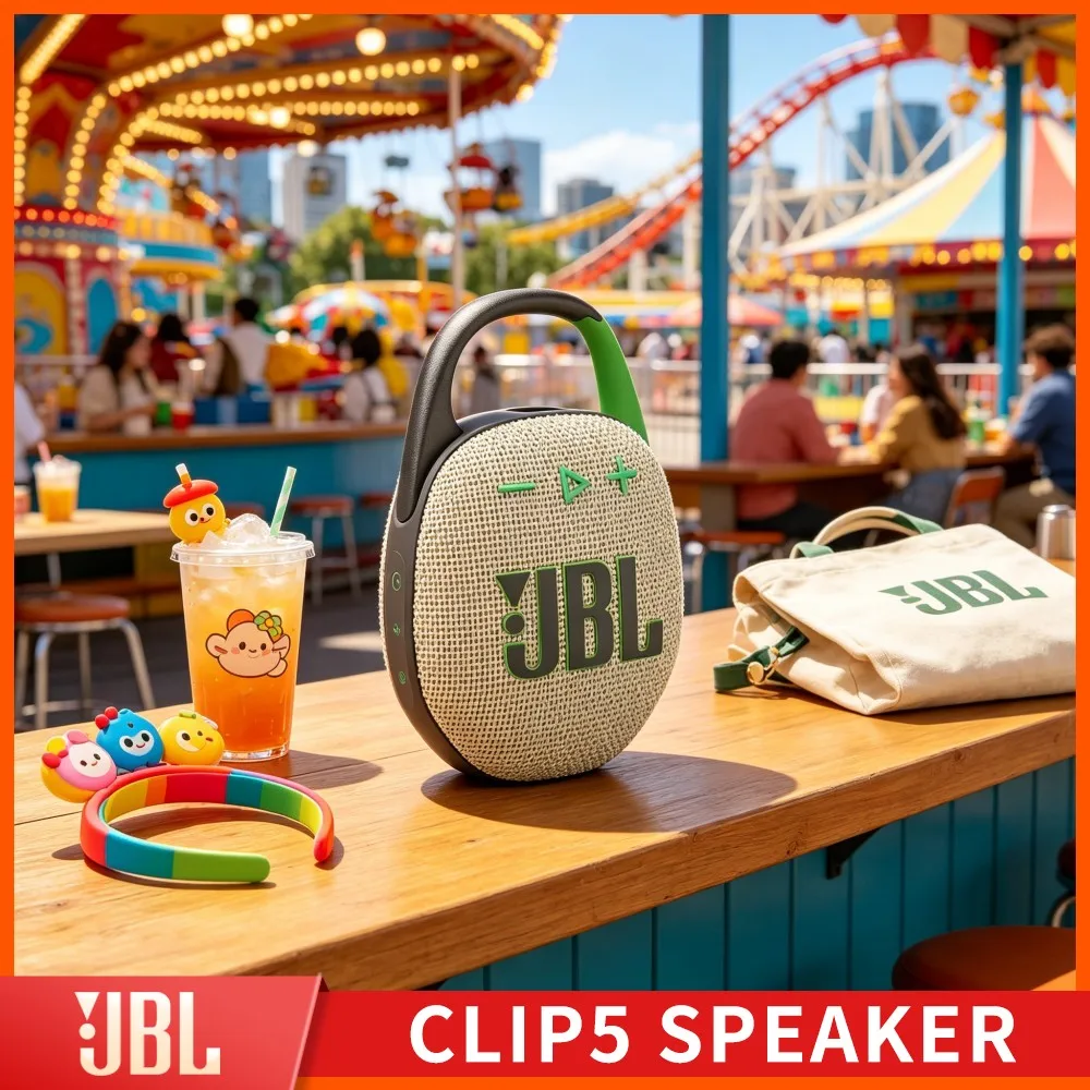 Coconut Gill Punchy Bass JBL CLIP5 RGB Waterproof Handsfree Bluetooth Speaker IP67 Dustproof Stereo TF Card USB Date Audio