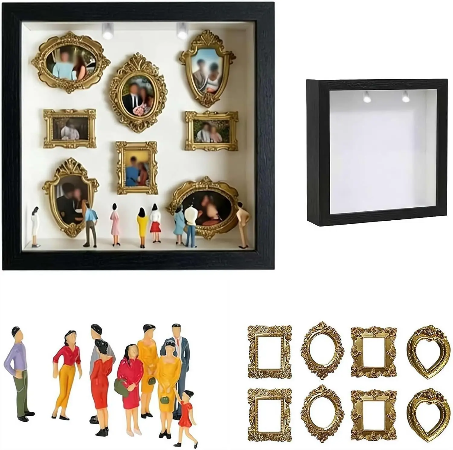 DIY Mini Museum Box Celebrate Your Unique Memories in Style, Shadow Box Frame Kit, Personalized DIY Photo Family Me Memory Decor