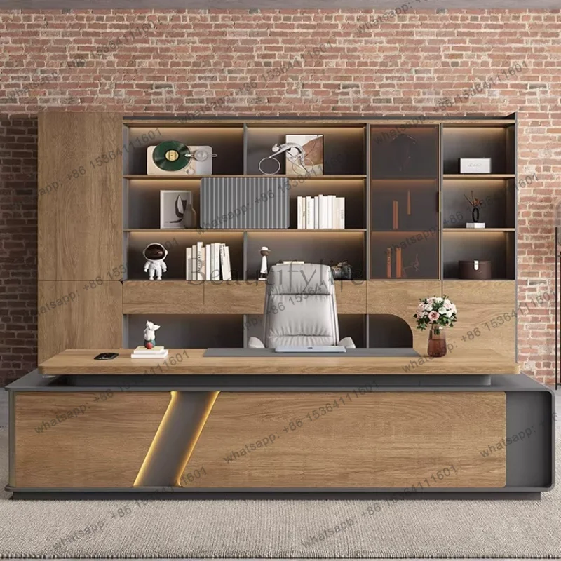LJY Nordic Design Office Desk Minimalist Aesthetic Computer Multifunctional Office Desk Executive Luxury Tavolino Home Furniture