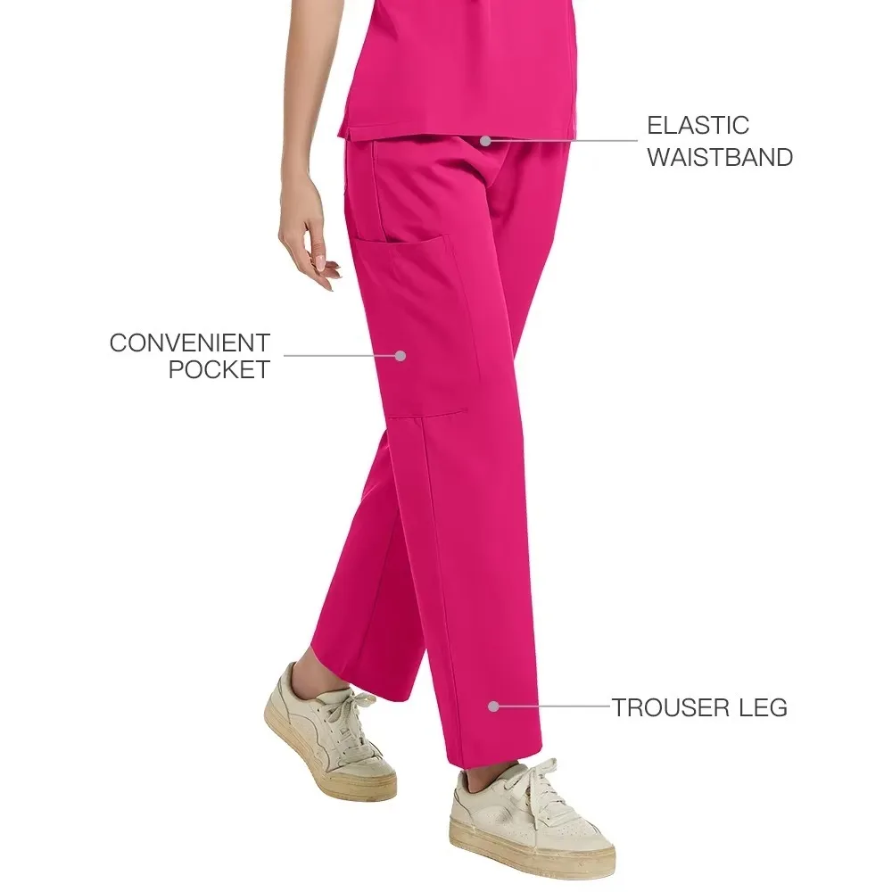 Медицинская форма, эластичный набор скрабов, больничные хирургические скрабы, топы, брюки, спецодежда для медсестер, одежда для врачей, медицинские аксессуары