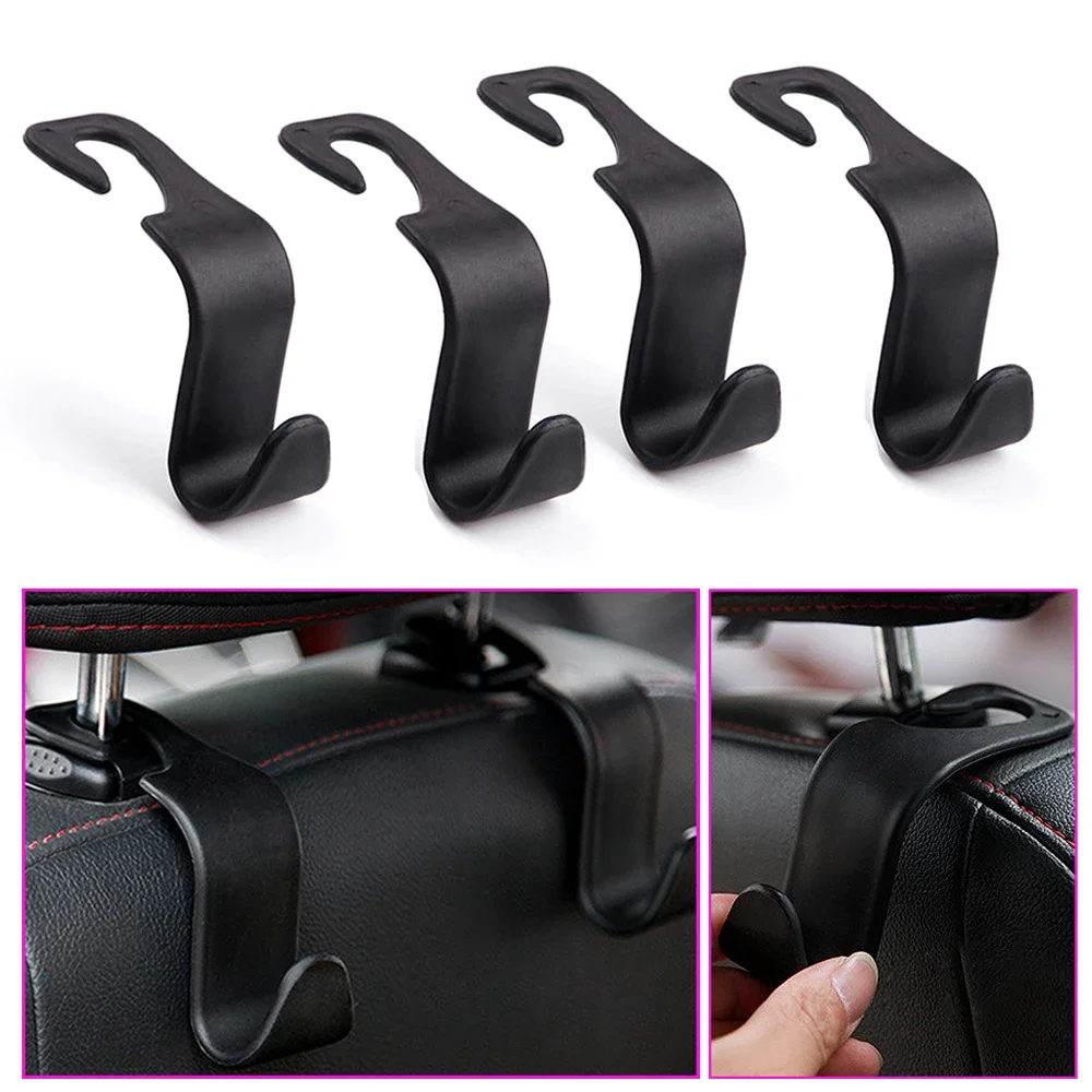 1/2PCS Car Seat Headrest Handbag Purse Bags Hook Auto Rear Seat Organizer Hanger Storage Holder Clothes Coats Bracket Hook