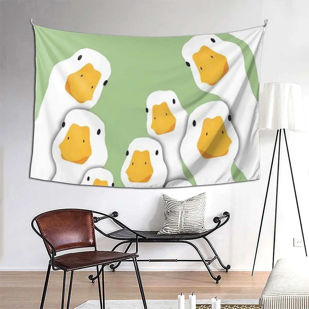 

Популярный гобелен с изображением гуся и животных из мультфильма, забавный настенный гобелен, эстетическое украшение для дома, гобелены для гостиной, спальни, общежития