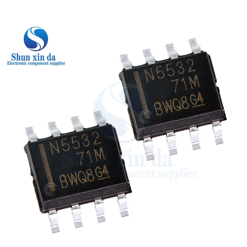 10PCS NE5532 DIP-8 SOP-8 NE5532P NE5532AP NE5532DR NE5532ADR N5532 N5532A SMD Dual Low-Noise Operational Amplifiers IC