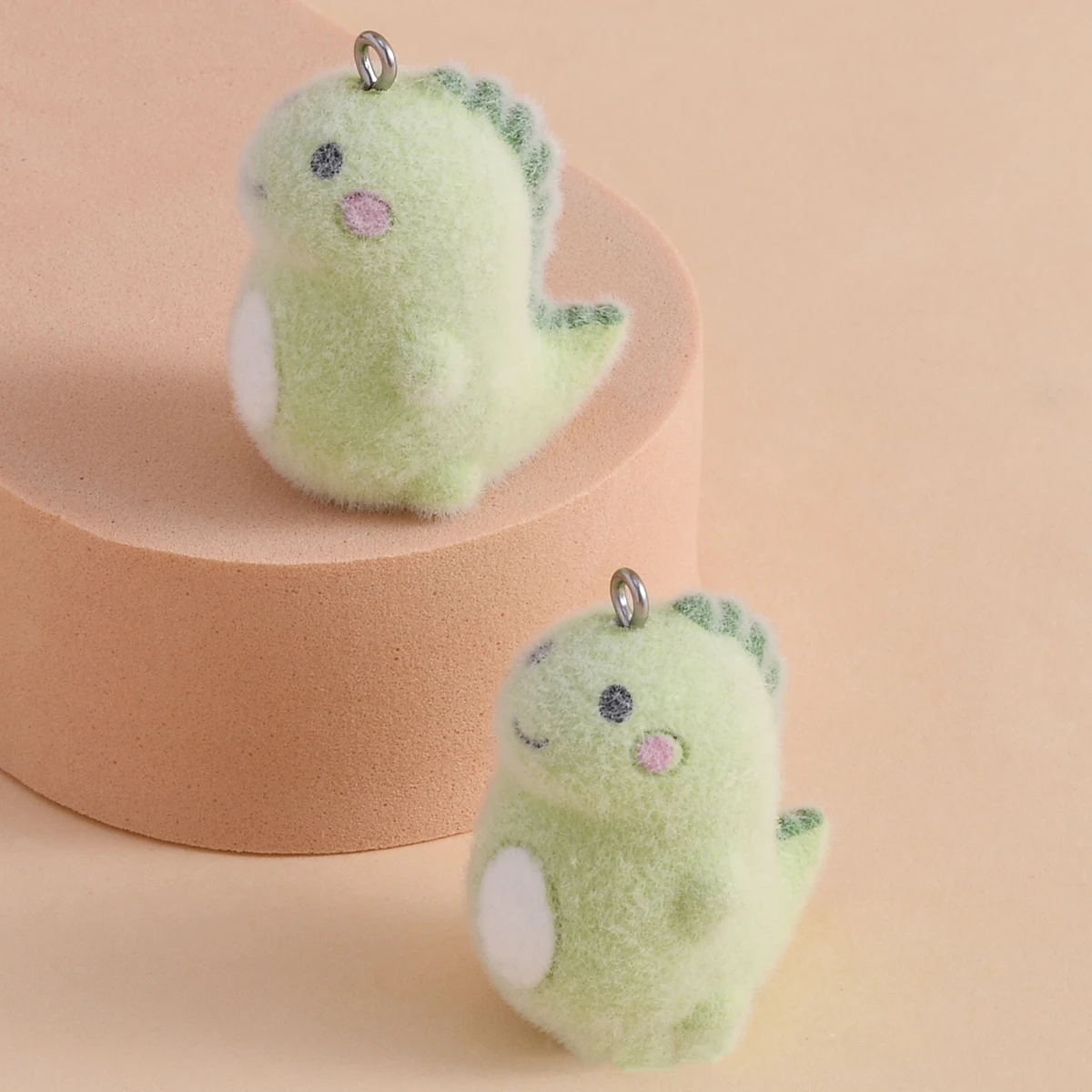 20pcs 3D Flocking Resin Charms - 3D Printing Keychain ulasan dan harga
