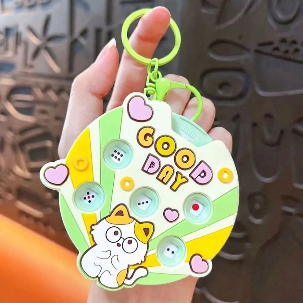 Creative Cartoon Animal Funny Press Keychain Squeezable Anti-Lost Mini Press Lightweight Car Pendant Bag Charm Backpack